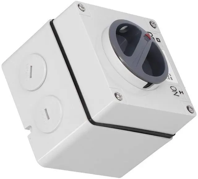 Alt view image 4 of 7 - Outdoor Waterproof Dustproof Power Isolator Switch 500V Rotary Control On Off Switch Socket with Installation Accessories(3P40A)