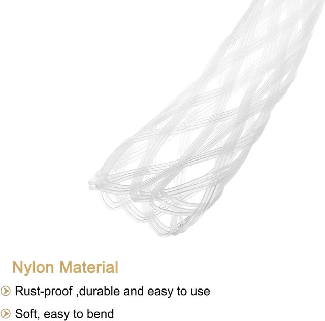 Alt view image 3 of 6 - MECCANIXITY Cable Pulling Grip for 95-120MM/3.74''-4.72'' Cables, Nylon Anti-wear Wire Pulling Grip Sock Kit 1.8 M/5.9Ft Flexible Eye Mesh Rope