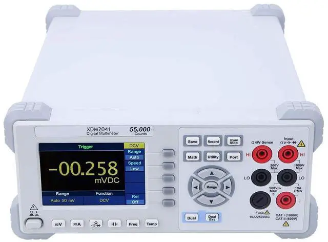 Alt view image 3 of 7 - XDM2041 Digital Multimeter AC DC Current Voltage 3.7in Screen True RMS 55000 Counts Two Line Display Desktop Type(US Plug 100 240V)