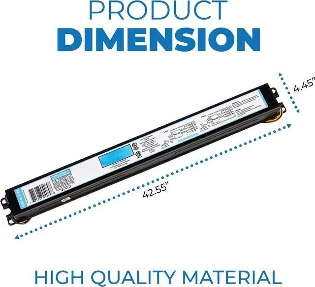 Alt view image 3 of 7 - OHLECTRIC Replacement for ICN-4S54-90C-2LS-G, 4 Lamp, T5 Fluorescent Electronic Ballast (4-Pack) 120-277 Volt - Instant Start - Standard and Energy Efficient Ballasts, UL Approved (4)