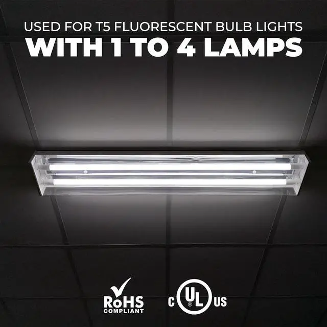 Alt view image 5 of 7 - OHLECTRIC Replacement for ICN-4S54-90C-2LS-G, 4 Lamp, T5 Fluorescent Electronic Ballast (4-Pack) 120-277 Volt - Instant Start - Standard and Energy Efficient Ballasts, UL Approved (4)