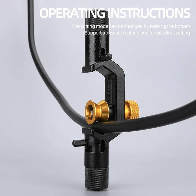 Alt view image 6 of 7 - 4-108-28.6 8-28.6Double head) Transverse armoured cable stripping Fiber optic cable stripper FTTH Armored Fiber Cable KELUSHI (Gold double head 8-28.6)