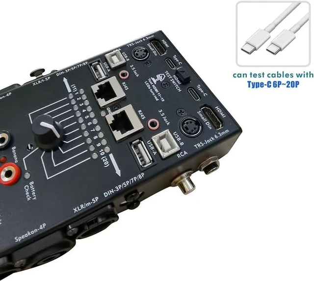 Alt view image 2 of 7 - CT-20C 16-in-1 Multi-Function Audio Cable Tester XLR Signal Line for Special Electronic Cable Testing Tool