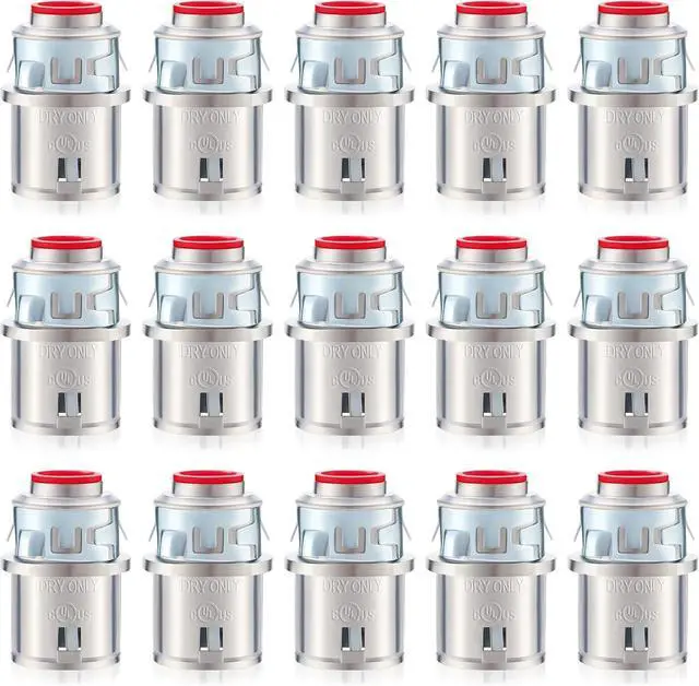 Main image of Relaxweex Metal-Clad Cable Connectors Zinc Electrical Conduit Connector 3/8" Snap in Connectors for Steel and Aluminum Cable(15 Pack)