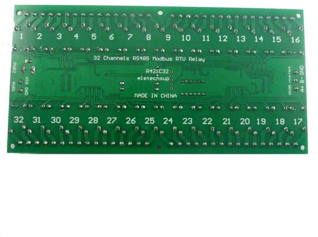 Alt view image 2 of 7 - DC 12V 32ch Modbus RTU RS485 Relay Switch Board UART Serial Port Module for DIY Electronic Sensor LED (1, 32 Channels)
