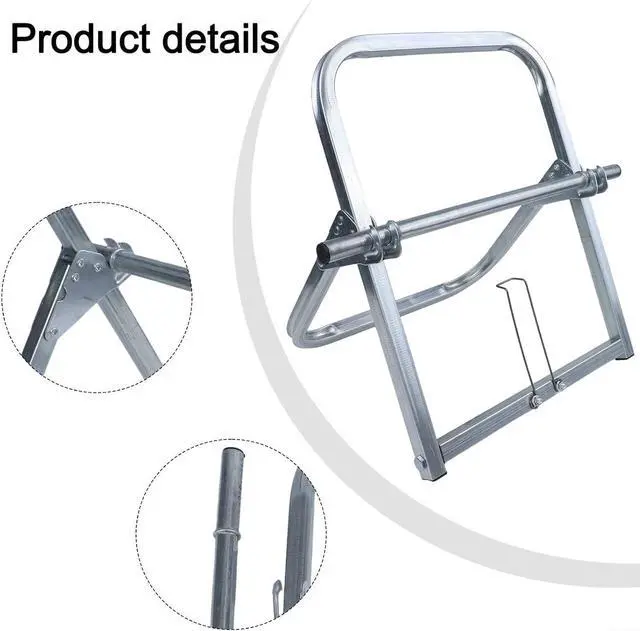Alt view image 2 of 6 - Steel Single Spool Cable Rack With Axle Design, Wire Reel Dispenser Holder For 30Cm Diameter Spools, Compact Organizer For Workshop Garage