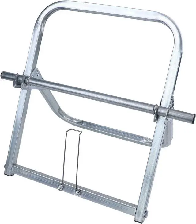 Alt view image 3 of 6 - Steel Single Spool Cable Rack With Axle Design, Wire Reel Dispenser Holder For 30Cm Diameter Spools, Compact Organizer For Workshop Garage