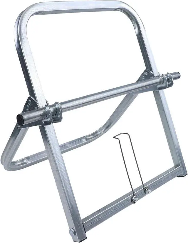 Alt view image 4 of 6 - Steel Single Spool Cable Rack With Axle Design, Wire Reel Dispenser Holder For 30Cm Diameter Spools, Compact Organizer For Workshop Garage