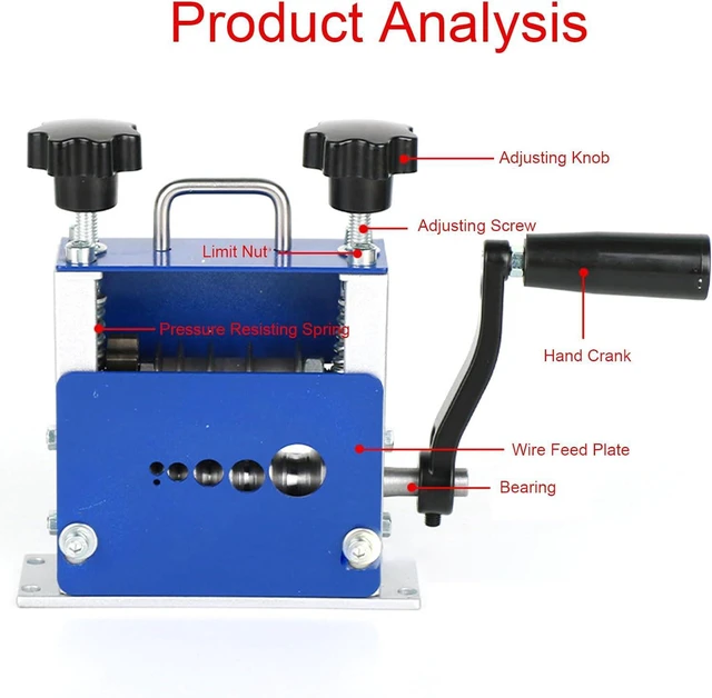 Alt view image 3 of 7 - Zunate Wire Stripping Machine with Hand Crank or Drill Drive, 6-Hole Electrical Wire Stripper for 3.5mm to 17mm Cables, Adjustable Cutting Depth