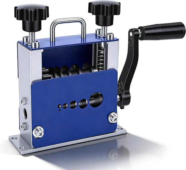 Main image of Zunate Wire Stripping Machine with Hand Crank or Drill Drive, 6-Hole Electrical Wire Stripper for 3.5mm to 17mm Cables, Adjustable Cutting Depth