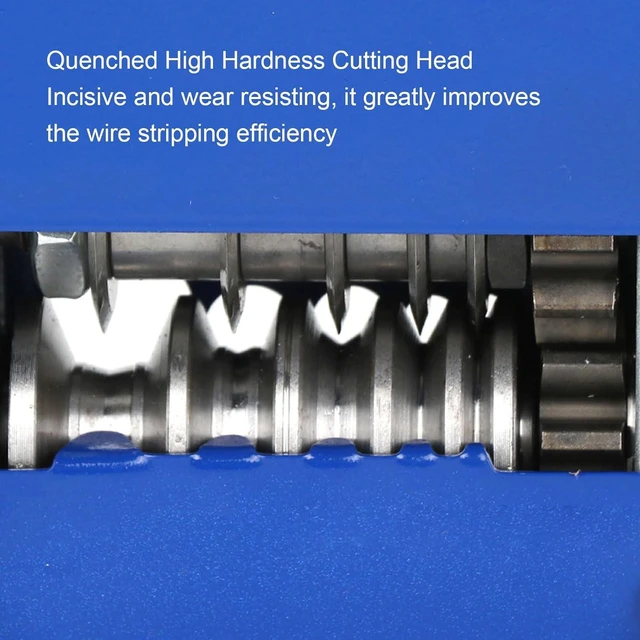 Alt view image 5 of 7 - Zunate Wire Stripping Machine with Hand Crank or Drill Drive, 6-Hole Electrical Wire Stripper for 3.5mm to 17mm Cables, Adjustable Cutting Depth