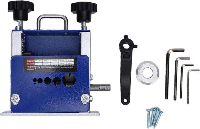 Alt view image 6 of 7 - Zunate Wire Stripping Machine with Hand Crank or Drill Drive, 6-Hole Electrical Wire Stripper for 3.5mm to 17mm Cables, Adjustable Cutting Depth