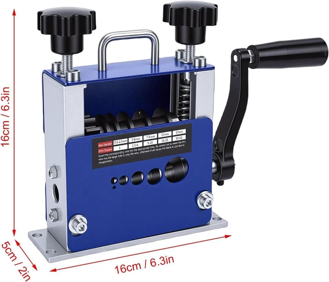 Alt view image 7 of 7 - Zunate Wire Stripping Machine with Hand Crank or Drill Drive, 6-Hole Electrical Wire Stripper for 3.5mm to 17mm Cables, Adjustable Cutting Depth