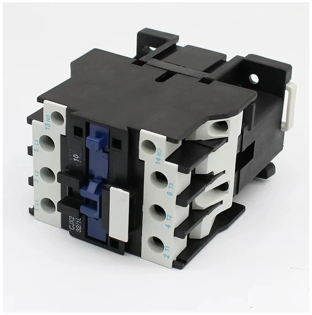 Alt view image 6 of 6 - AC Contactor CJX2-3210 32A NO 3-Phase DIN Rail Mount Electric Power Contactor 24V 36V 110V 220V 380V (Color : AC110V)