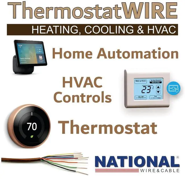 Alt view image 4 of 6 - 18/8 250Ft. NATIONAL Wire&Cable Thermostat Doorbell HVAC Heating Control Professional Cable Wire - Made in USA - 100% Solid Copper Conductors, CL2 ETL Listed, Low Voltage Applications Use