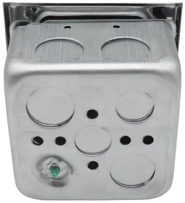 Alt view image 4 of 7 - Industrial Grade NEMA 14-50R 50 Amp Receptacle with Quick Wiring for Generators, Surface Mount for Welding Equipment, Galvanized Iron and Stainless Steel
