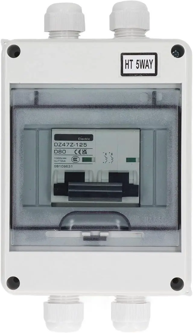 Main image of 2P DC Miniature Circuit Breaker with Box 80A Smart Waterproof 2P Circuit Breaker 1000V DC Disconnect Switch for Solar PV System