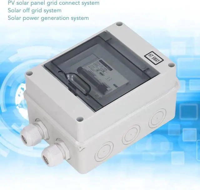 Alt view image 5 of 7 - 2P DC Miniature Circuit Breaker with Box 80A Smart Waterproof 2P Circuit Breaker 1000V DC Disconnect Switch for Solar PV System