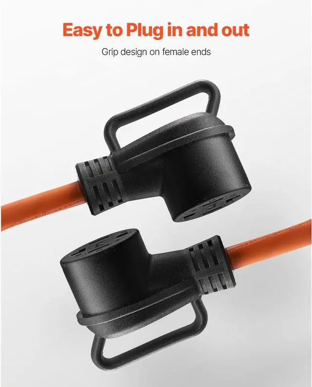 Alt view image 6 of 7 - 25 ft Dryer Extension Cord, 4-Prong NEMA 14-30P to 14-30R, 125V/250V, STW 10AWG/4C, 30A, Durable Copper Wire with Storage Bag and PVC Tie, Suitable for Indoor and Outdoor Applications