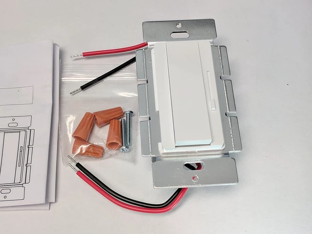 Alt view image 3 of 3 - PWM LED Slide Dimmer 8A (Wall Plate) Low Voltage 12v/24v DC (Side Slider)