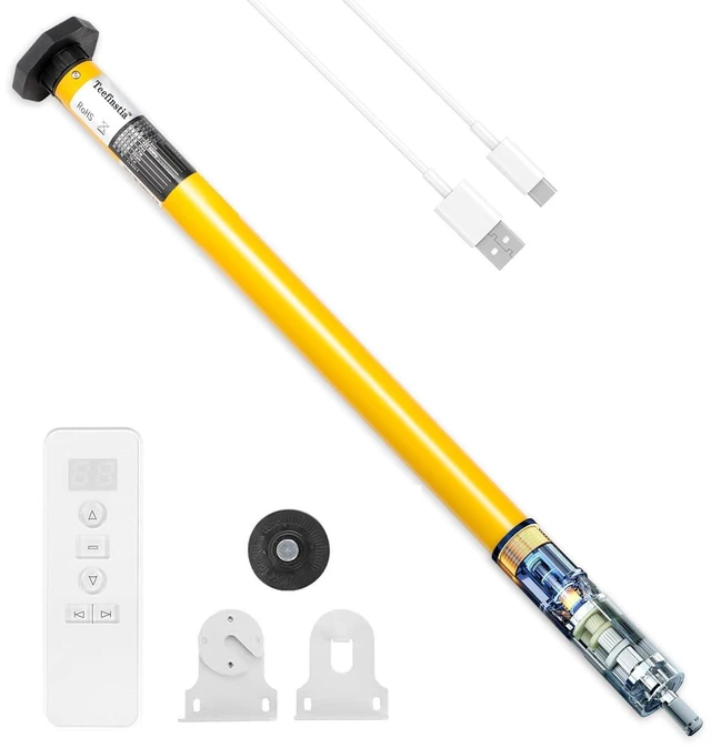 Main image of Smart Zigbee Roller Shade Motor DIY Kit, 1.5"/38mm Tube Retrofit Motor, 8.8lb Rechargeable Battery Motor, 30dB Ultra Quiet, Compatible with Alexa/Google Home/SmartThings (Hub Required)