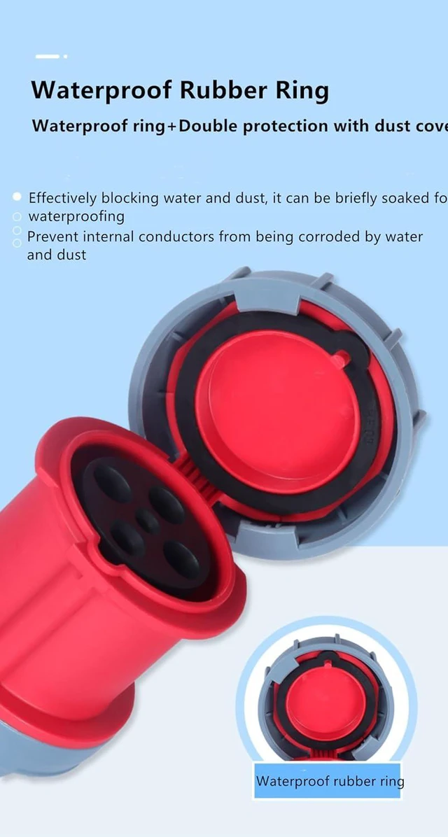 Alt view image 3 of 7 - IEC60309 Waterproof CEE Industrial Connector Socket 4Pin 125A 380-415V 3P+E IP67