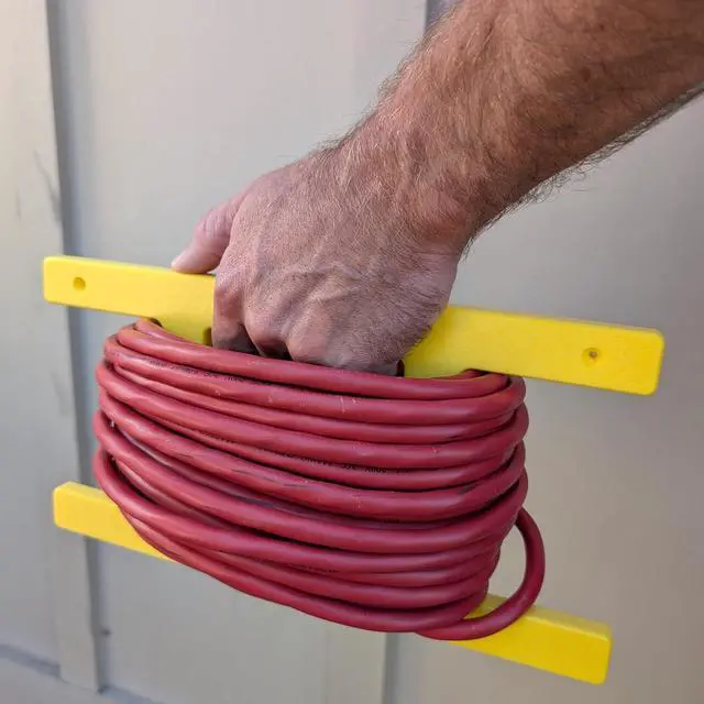 Alt view image 5 of 7 - Poly Heavy Duty Extension Cord Storage Reel, Yellow Cord Organizer Wrap-Holds 100 feet (2pk)