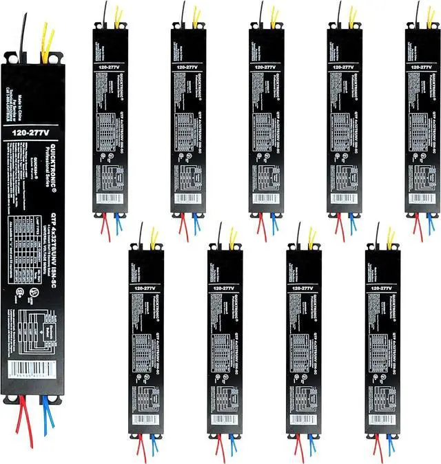 Main image of OHLECTRIC 10 Pack - Replacement for Sylvania Ballast QTP4X32T8/UNV ISN-SC, Philips ICN-4P32-N, Keystone KTEB-432-UV-IS-N-P, for 4 Fluorescent T8 Lamps - 120-277V - 32 Watt