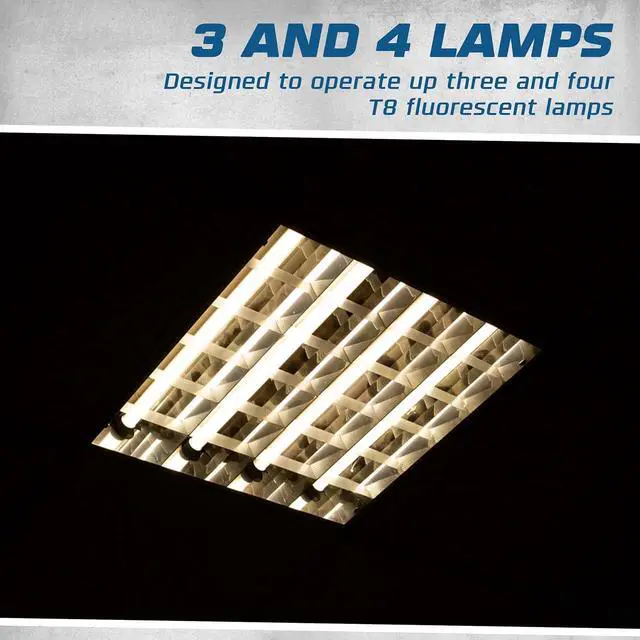 Alt view image 6 of 7 - OHLECTRIC 10 Pack - Replacement for Sylvania Ballast QTP4X32T8/UNV ISN-SC, Philips ICN-4P32-N, Keystone KTEB-432-UV-IS-N-P, for 4 Fluorescent T8 Lamps - 120-277V - 32 Watt