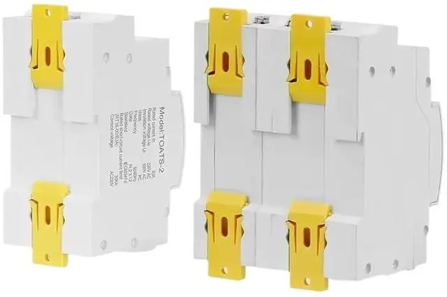 Alt view image 6 of 6 - TOATS-2 Automatic Transfer Switch 2P 4P 63A 110V 220V DIN Rail Dual Power Changeover for Generator Utility Panel Control(2p 63A)