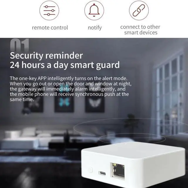 Alt view image 3 of 7 - Tuya SART Wired Zigbee 3.0 Gateway Hub Smart Life APP Automation Voice Remote Control Intelligent Multi-Function Gateway