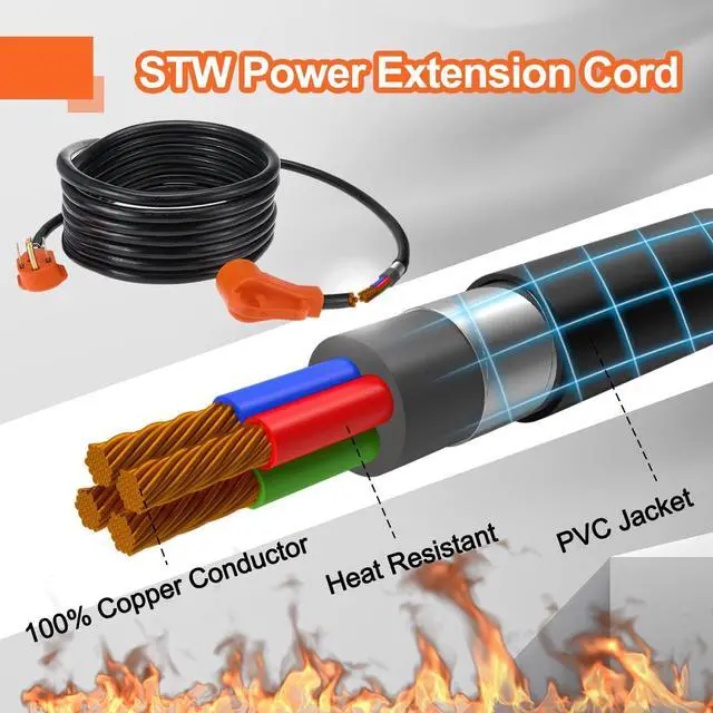 Alt view image 7 of 7 - Finderomend 25ft EV and Dryer Extension Cord,30 Amp 4 Prong Dryer Cord NEMA 14-30P to 14-30R 125/250V Fit for Electric Dryer/Tesla Model 3/S/X/Y Level 2 EV Charging Power Cable STW 10AWG UL/ETL Listed