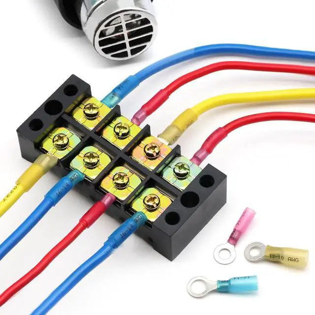 Alt view image 4 of 6 - 600Pcs Heat Shrink Wire Connectors Electrical Kit - Oiojuct Marine Automotive Crimp Terminals Assortment, Waterproof Ring Fork Spade Electrical Butt Connector