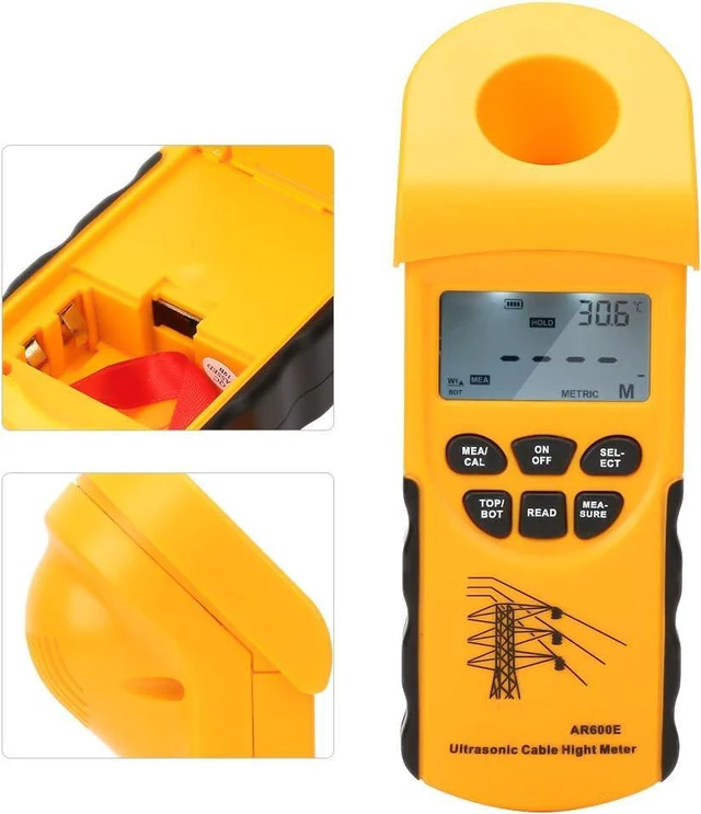 Alt view image 6 of 7 - Cable Height Meter, LCD Display 6 Cables Cable Height Measuring Instruments Cable Height Tester Kit with Plastic Box