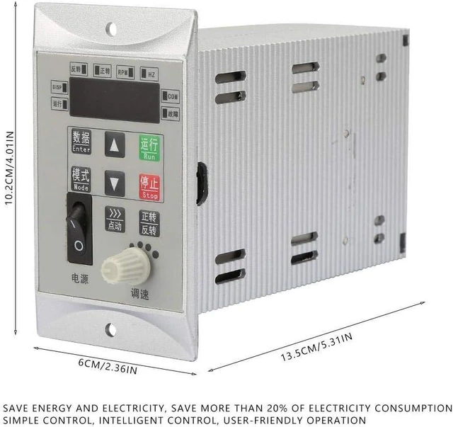 Alt view image 3 of 7 - Mini Variable Frequency Drive, 220V 0.75KW Single to Single Phase Variable Frequency Drive Inverter CNC