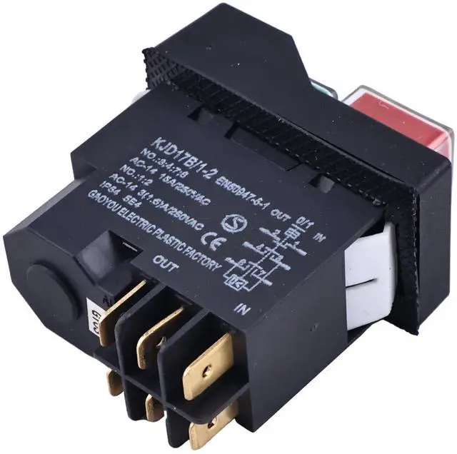 Main image of JEENDA Push Button Switch AC250V/16(15) A T85/55 5E4 IP55 6Pins Compatible with DKLD LDZ-6-4 DZ-6-4