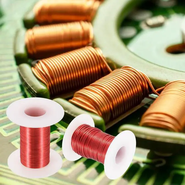 Alt view image 4 of 5 - MECCANIXITY 43 AWG Magnet Wire, 43 Gauge Enameled Copper Wires 16 oz Magnetic Coil for Transformer Motor Electric, F Grade 311 Fahrenheit (155 Celsius), Red