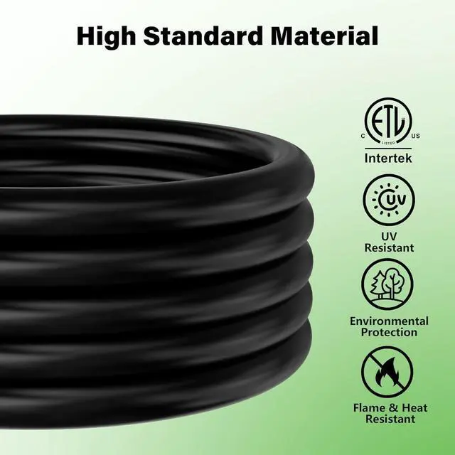 Alt view image 4 of 7 - 3 Prong Dryer Extension Cord 15 FT, NEMA 10-30P to NEMA 10-30R, STW, 10AWG, Heavy Duty Cord, for Dryer Power Extension and Level 2 EV Charging, 30Amp, 250V, 10-AWG Gauge, ETL Listed