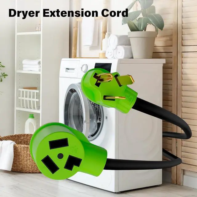 Alt view image 6 of 7 - 3 Prong Dryer Extension Cord 15 FT, NEMA 10-30P to NEMA 10-30R, STW, 10AWG, Heavy Duty Cord, for Dryer Power Extension and Level 2 EV Charging, 30Amp, 250V, 10-AWG Gauge, ETL Listed