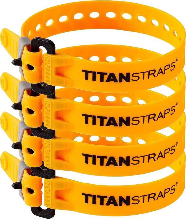 Main image of Titan Utility Straps Mini Straps Set to Organize Computer Cables, Arts & Crafts, and Fishing Rods (10" Length / 4-Pack, Sunflower)
