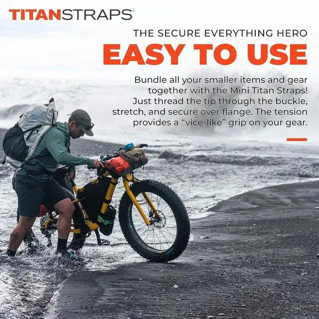 Alt view image 6 of 6 - Titan Utility Straps Mini Straps Set to Organize Computer Cables, Arts & Crafts, and Fishing Rods (10" Length / 4-Pack, Sunflower)