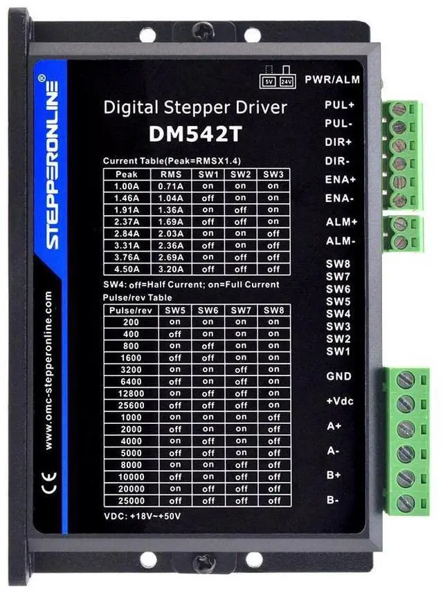 Alt view image 2 of 3 - 1 Axis Stepper CNC Kit 3.0Nm(425oz.in) Nema 23 Stepper Motor & Driver