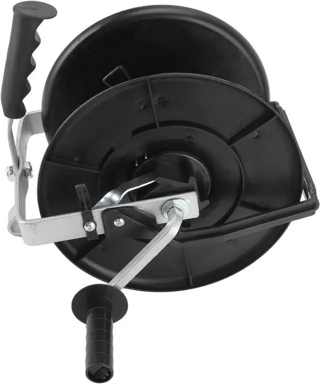 Main image of Cryfokt 3:1 Geared Reel, Manual Electric Fence Reel, High Strength ABS, Locking Function, Sturdy Metal Stand, Rope Cord Reel, Electrified Rope Winder for Farms, Pastures, Mld 005