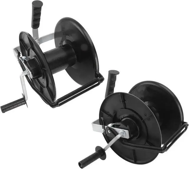 Alt view image 4 of 7 - Cryfokt 3:1 Geared Reel, Manual Electric Fence Reel, High Strength ABS, Locking Function, Sturdy Metal Stand, Rope Cord Reel, Electrified Rope Winder for Farms, Pastures, Mld 005