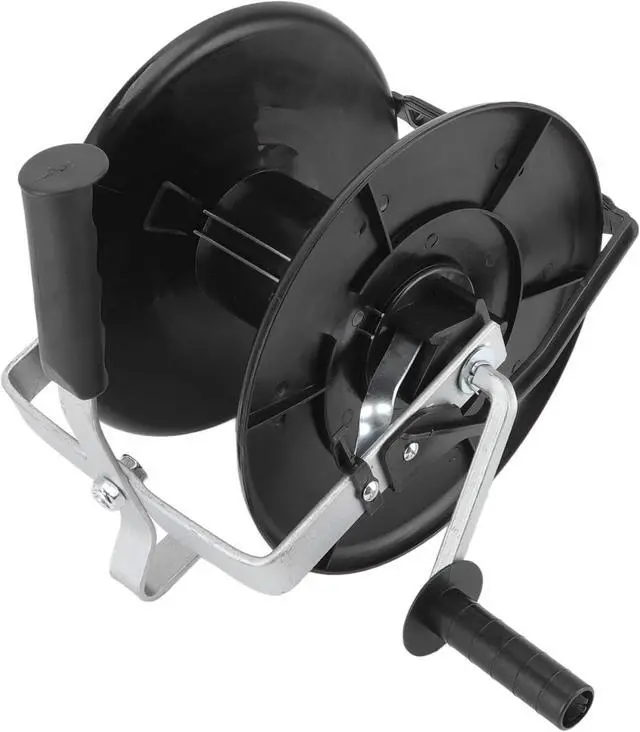 Alt view image 6 of 7 - Cryfokt 3:1 Geared Reel, Manual Electric Fence Reel, High Strength ABS, Locking Function, Sturdy Metal Stand, Rope Cord Reel, Electrified Rope Winder for Farms, Pastures, Mld 005