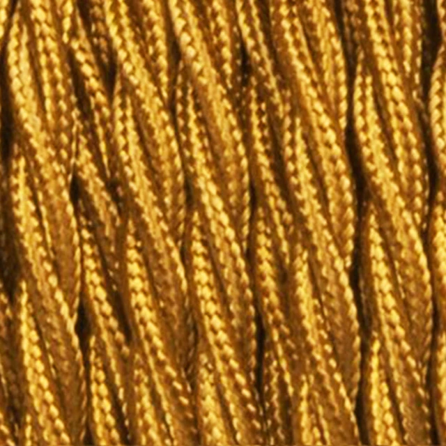 Alt view image 3 of 7 - 32.8ft Golden Vintage Cloth Covered Twisted Electrical Wire 18 Gauge 2-Conductor Fabric Cable for Pendant Lights Lamps DIY Lighting Retro & Antique Home Decor(Golden)