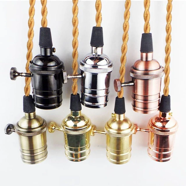 Alt view image 7 of 7 - 32.8ft Golden Vintage Cloth Covered Twisted Electrical Wire 18 Gauge 2-Conductor Fabric Cable for Pendant Lights Lamps DIY Lighting Retro & Antique Home Decor(Golden)