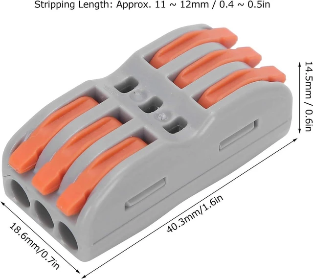 Alt view image 2 of 7 - Terminal Conductor, 50Pcs Quick Compact Conductors Soft Hard Wire Connectors Industrial Connector(SPL-3)