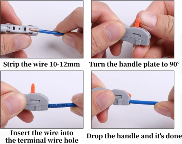 Alt view image 4 of 7 - Terminal Conductor, 50Pcs Quick Compact Conductors Soft Hard Wire Connectors Industrial Connector(SPL-3)