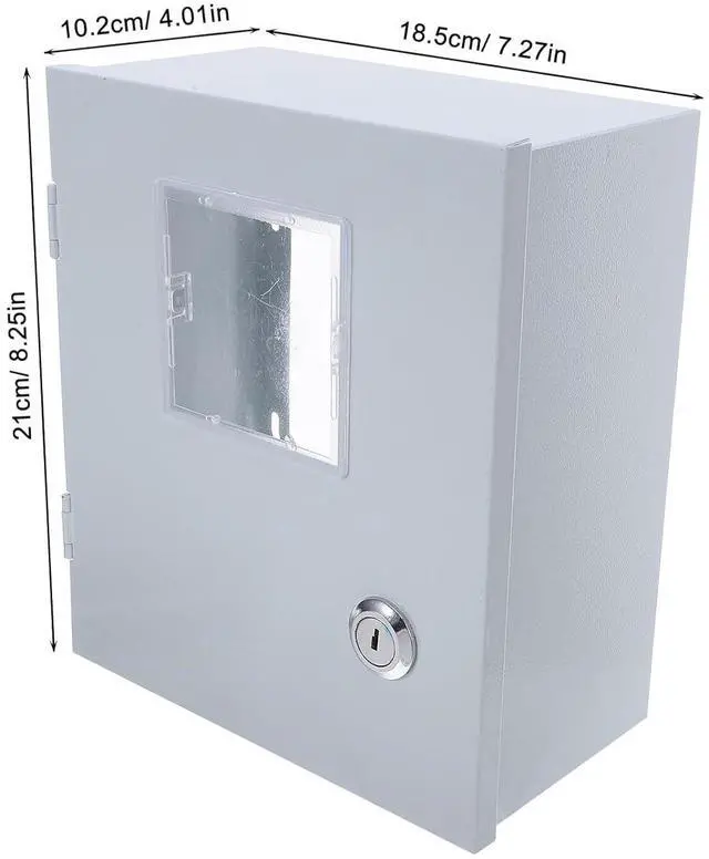 Alt view image 2 of 7 - HOMSFOU Outdoor Iron Electric Meter Box Cover 155x180x100mm Hollow Waterproof Electrical Distribution Case